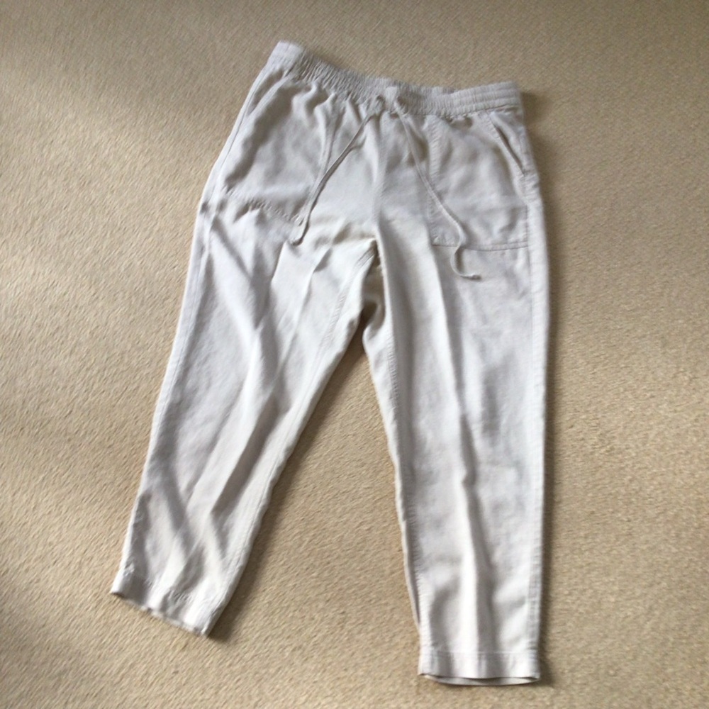 J. Crew natural color linen pants